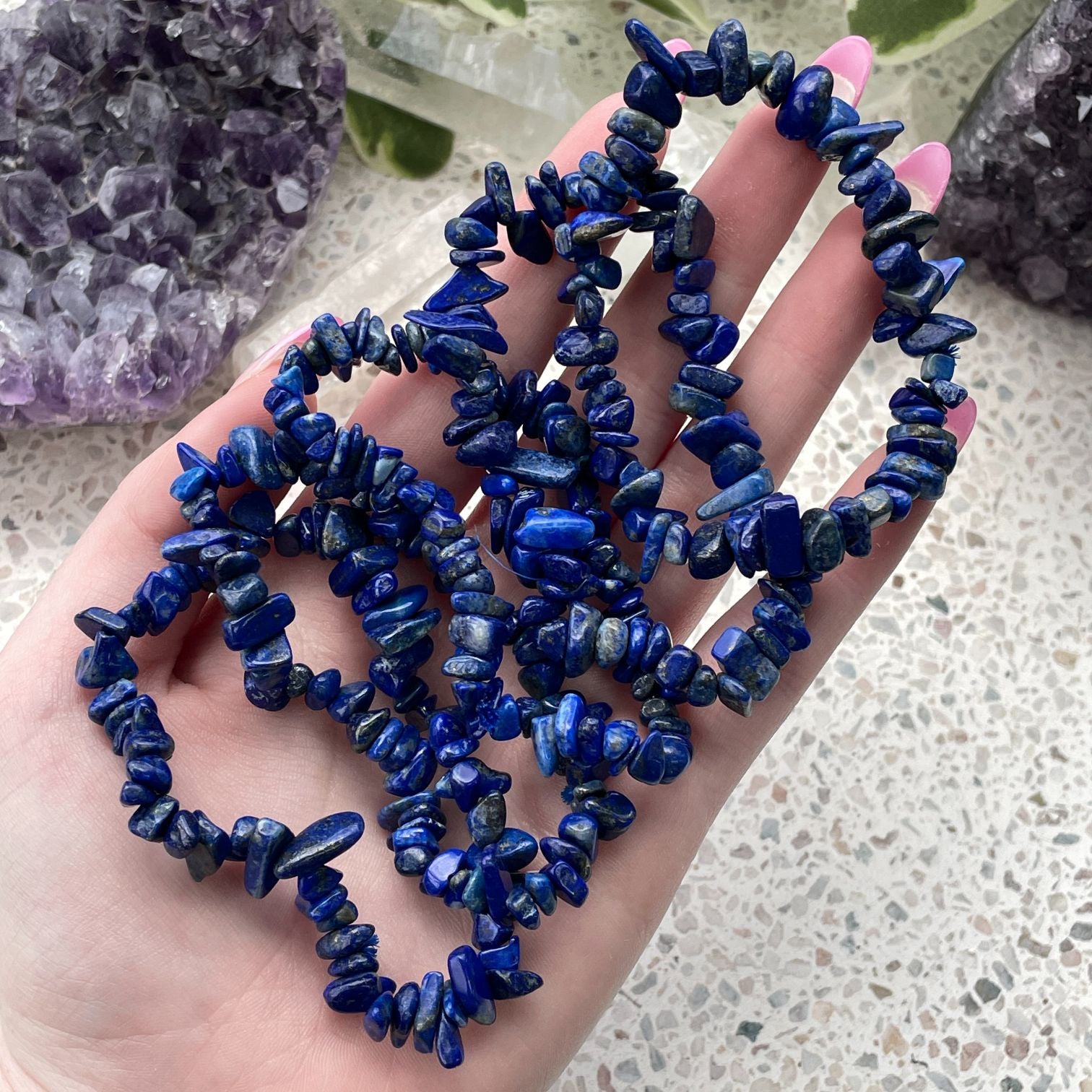 Lapis Lazuli Chip Bracelet Q1/A Lapis Lazuli Chip Bracelet Q1/A